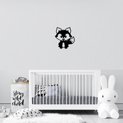 baby decor, baby metal wall art, baby fox, baby animals