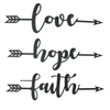 Faith Love and Hope Arrows